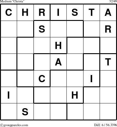The grouppuzzles.com Medium Christa puzzle for 