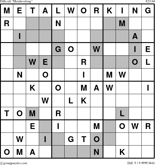 The grouppuzzles.com Difficult Metalworking puzzle for 